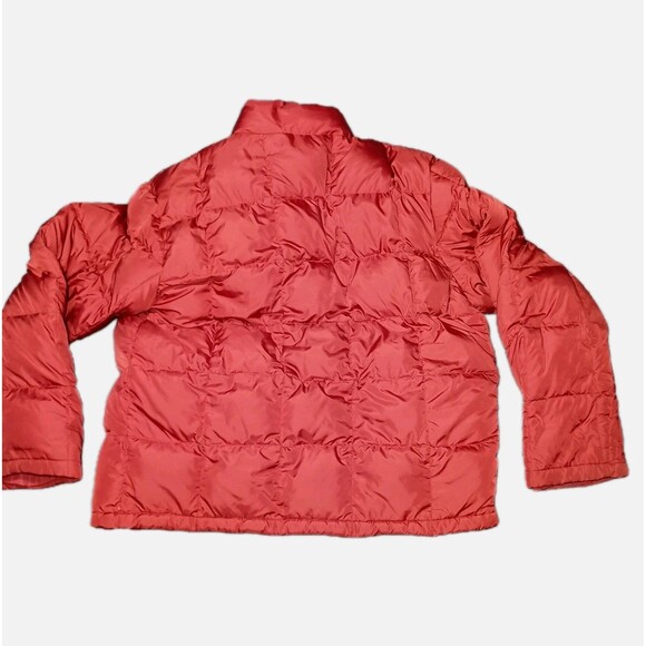 Eddie Bauer Goose Down Large Puffer Jacket Red Quilted Ripstop USA MCM Clean - Picture 16 of 16